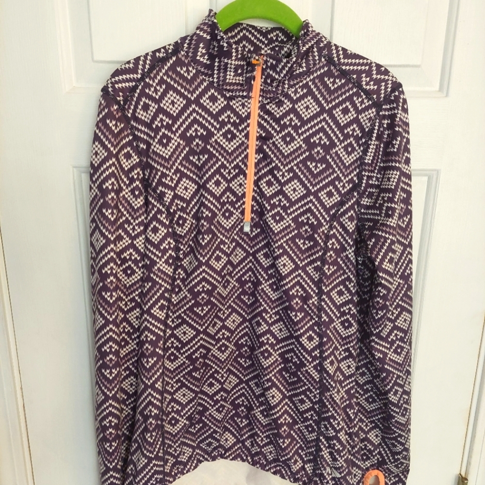 Marika L purple athletic sweatshirt top